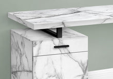 Load image into Gallery viewer, 47" White and Black Wood and Metal Sled Computer Desk