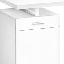Load image into Gallery viewer, 47" White Wood and Metal Sled Computer Desk