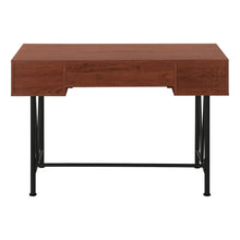 Load image into Gallery viewer, 47" Brown and Black Computer Desk With Three Drawers
