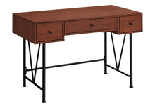 Load image into Gallery viewer, 47" Brown and Black Computer Desk With Three Drawers