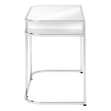 Load image into Gallery viewer, 47" White and Silver Wood and Metal Sled Computer Desk