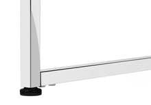 Load image into Gallery viewer, 47" White and Silver Wood and Metal Sled Computer Desk