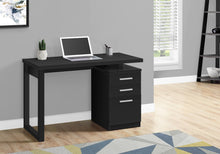 Load image into Gallery viewer, 47" Black Computer Desk With Three Drawers