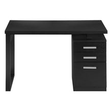 Load image into Gallery viewer, 47" Black Computer Desk With Three Drawers