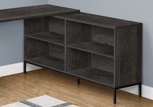 Load image into Gallery viewer, 60" Gray and Black L Shape Computer Desk With Three Drawers