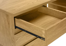 Load image into Gallery viewer, 60" Brown and Black L Shape Computer Desk With Three Drawers