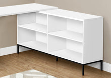 Load image into Gallery viewer, 60" White and Black L Shape Computer Desk With Three Drawers