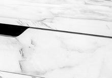 Load image into Gallery viewer, 47" White and Black Wood and Metal H-Shape Computer Desk With Two Drawers