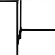Load image into Gallery viewer, 47" White and Black Wood and Metal H-Shape Computer Desk With Two Drawers