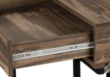 Load image into Gallery viewer, 47" Brown and Black Wood and Metal H-Shape Computer Desk With Two Drawers