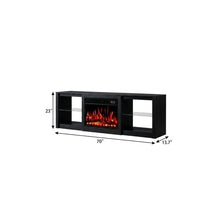 Load image into Gallery viewer, Fireplace Entertainment Center With Fireplace (734207) - Black