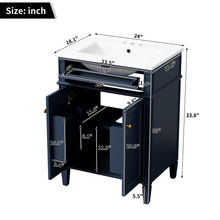 Load image into Gallery viewer, Modern Bathroom Vanity With Tip-Out Drawer And Soft-Close Hinges