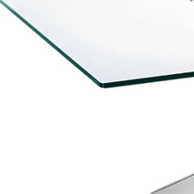 Load image into Gallery viewer, 47" Glass And Steel Coffee Table - Clear And Silver