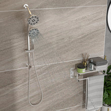 Load image into Gallery viewer, Multi Function Dual Shower Head Shower System With 4.7" Rain Showerhead, 7 Function Hand Shower, Adjustable Slide Bar