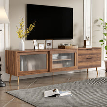 Load image into Gallery viewer, TV Stand, Media Console With 2 Doors, 2 Drawers & Storage Cabinet - Walnut