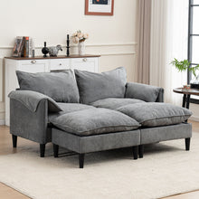 Load image into Gallery viewer, Convertible Combination Sofa With Footstools With Storage