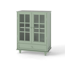 Load image into Gallery viewer, Minimalist Buffet Cabinet With Double Glass Doors And Drawer