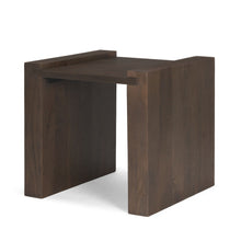 Load image into Gallery viewer, Solid Wood Square Sled End Table - Dark Brown