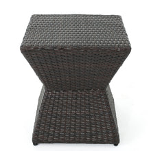 Load image into Gallery viewer, Outdoor Wicker End Table - Brown Multi