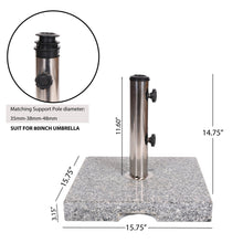 Load image into Gallery viewer, Umbrella Holder Square 55 Lbs Umbrella Base - Natural / Gray