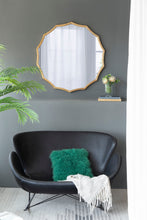 Load image into Gallery viewer, Round Sunburst Wall Mirror With, Wall Decor Mirror For Entryway Bedroom Living Room - Gold