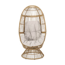 Load image into Gallery viewer, Patio Swivel Basket Egg Chair With Cushion