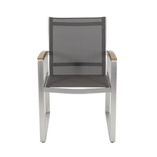 Load image into Gallery viewer, Poetic - Outdoor Dining Chair With Faux Wood Arms And Aluminum Frame (Set of 2) - Gray