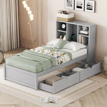 Load image into Gallery viewer, Bed Frame With Built In USB Port And 2 Drawers