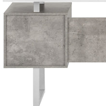 Load image into Gallery viewer, 60" White and Gray Computer Desk With Three Drawers
