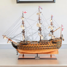 Load image into Gallery viewer, Hand Painted HMS Victory Bottom Model Boat - Brown / Copper