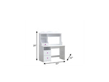 Load image into Gallery viewer, 47" White Wood Writing Desk With Two Drawers