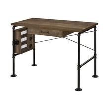 Load image into Gallery viewer, 39" Brown and Black Writing Desk