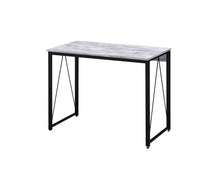 Load image into Gallery viewer, 35" Antiqued White and Black Writing Desk