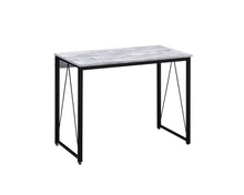 Load image into Gallery viewer, 35" Antiqued White and Black Writing Desk