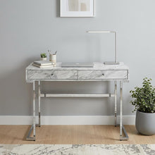 Load image into Gallery viewer, 42" White Writing Desk With Two Drawers