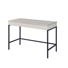 Load image into Gallery viewer, 42" Natural and Black Writing Desk With Two Drawers