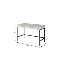 Load image into Gallery viewer, 42" Natural and Black Writing Desk With Two Drawers