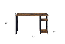 Load image into Gallery viewer, 47" Brown and Black Writing Desk