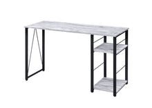 Load image into Gallery viewer, 47" Antiqued White and Black Writing Desk