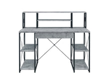 Load image into Gallery viewer, 47" Gray and Black Computer Desk