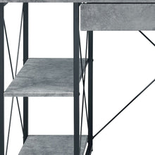 Load image into Gallery viewer, 47" Gray and Black Computer Desk