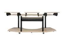 Load image into Gallery viewer, 83" Natural and Black Music Recording Studio Desk