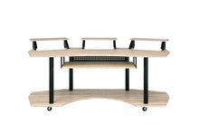 Load image into Gallery viewer, 83" Natural and Black Music Recording Studio Desk