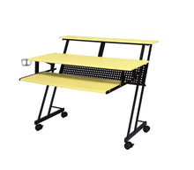 Load image into Gallery viewer, 47" Yellow and Black Computer Desk