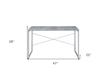 Load image into Gallery viewer, 47" Gray and Black Writing Desk