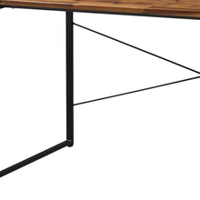 Load image into Gallery viewer, 47" Brown and Black Writing Desk
