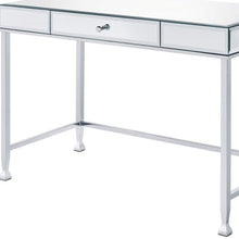 Load image into Gallery viewer, 42" Clear and Silver Mirrored Writing Desk