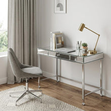 Load image into Gallery viewer, 42" Clear and Silver Mirrored Writing Desk