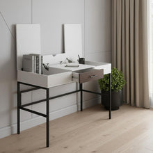 Load image into Gallery viewer, 42" White and Black Writing Desk
