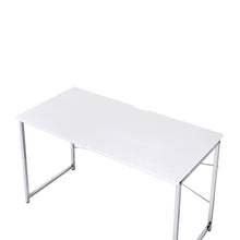 Load image into Gallery viewer, 47" White and Silver Writing Desk